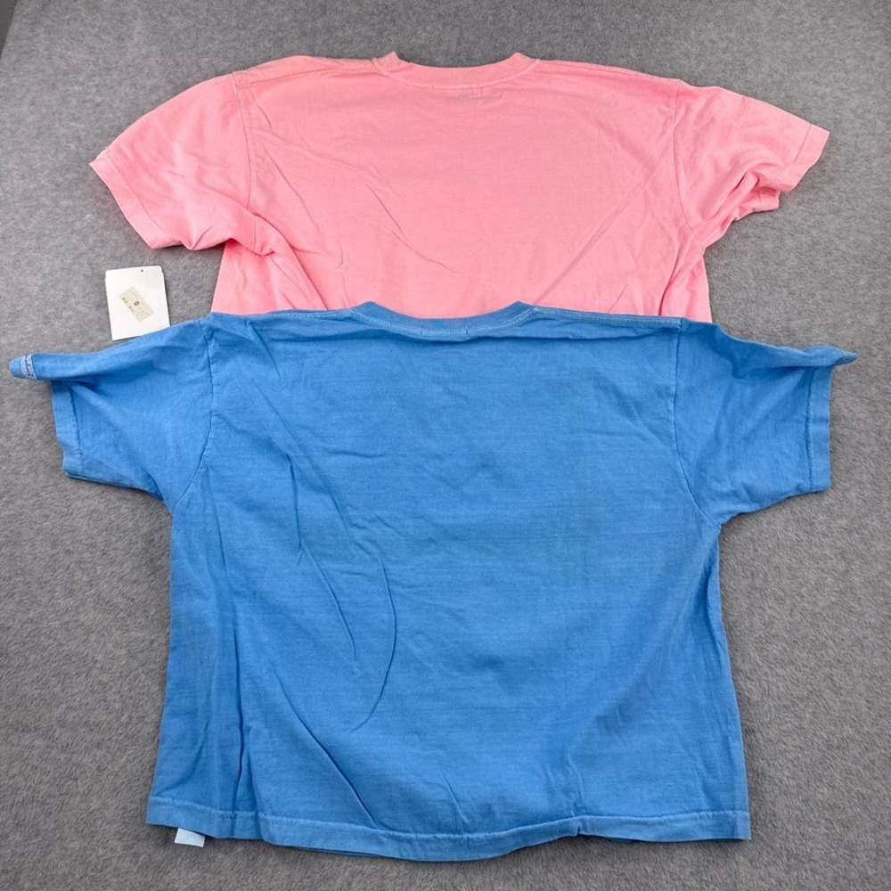 Fresh Produce Boxy T-Shirt Set 2PK Blue Cocktails Pink Flip Flops OS NWT USA - Picture 2 of 10